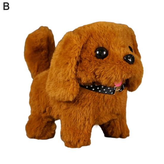 Детская электрическая плюшевая игрушка-собака, ходящая, лающая, виляющая хвостом, интерактивная игрушка-щенок, плюшевая игрушка, образовательная игрушка-симулятор животного для малышей, мальчиков и девочек