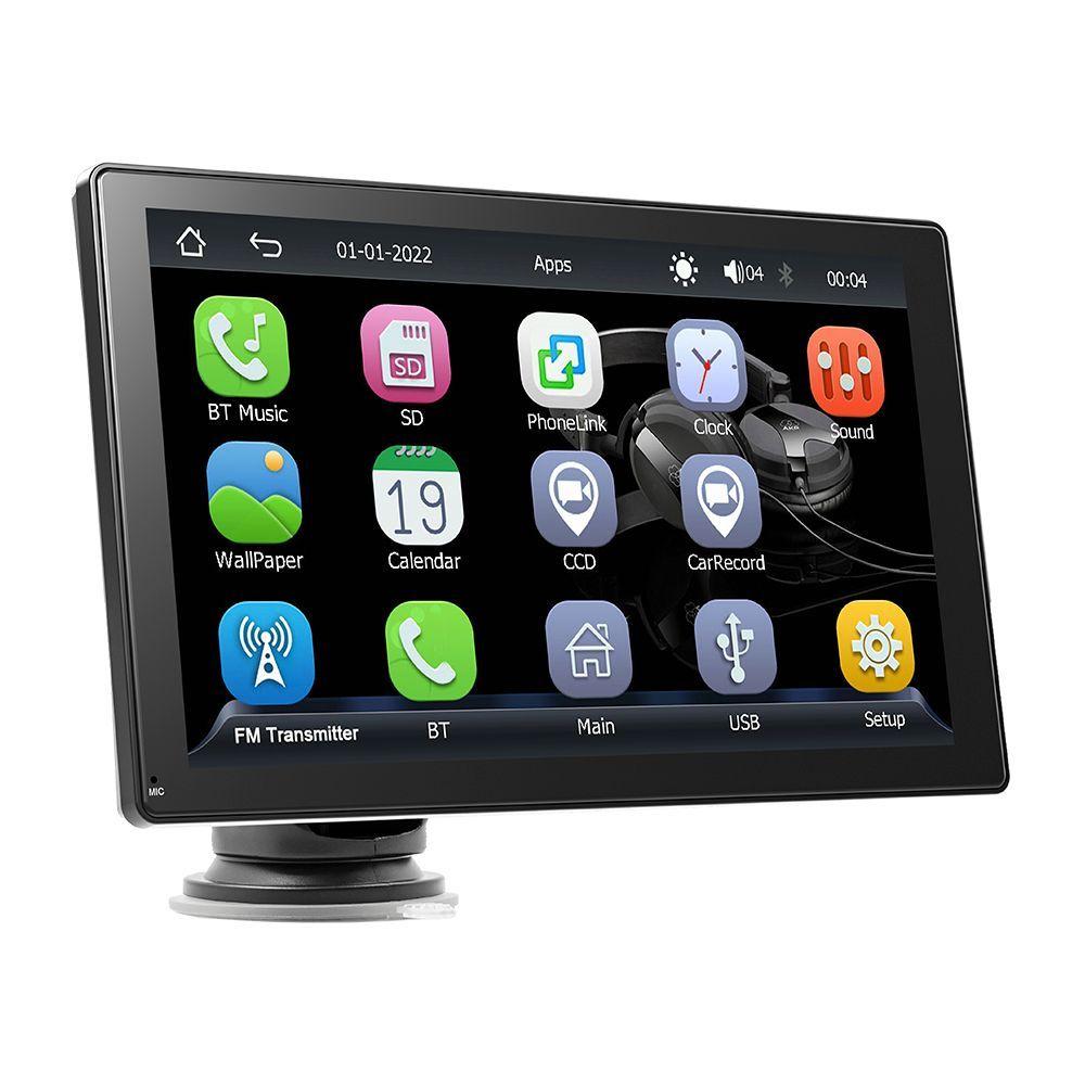 9-дюймовый сенсорный экран Автомобильный MP5-плеер Беспроводной Carplay/Android Авто Bluetooth Радио Многоязычная поддержка камеры заднего вида