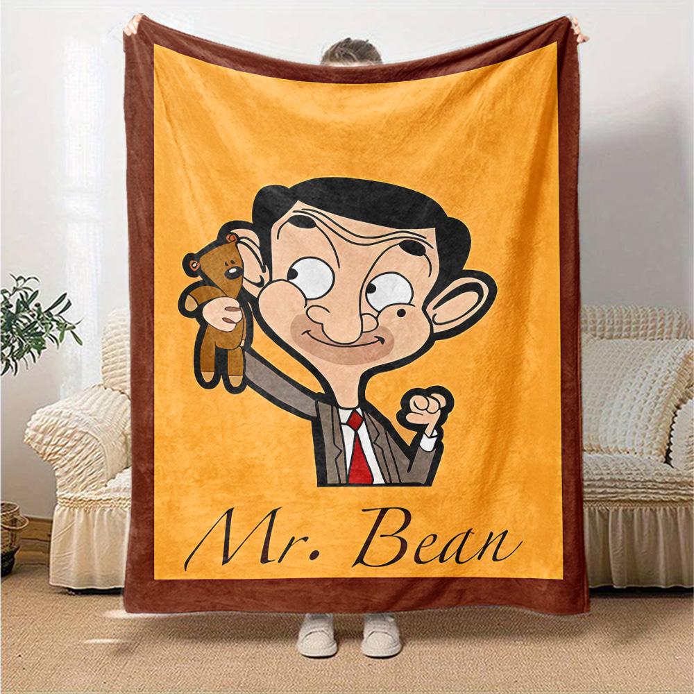 Mr. Bean Blanket Warmthful Decor Perfect for Office Livingroom Picnics for All Seasons Stylish Decor Ideal Gift for Friends Family Couples Picnic
