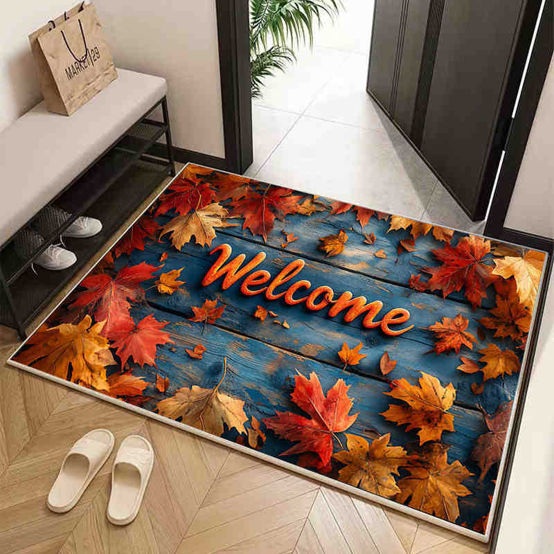 Домашний коврик в американском стиле для входной двери, скребущий грязь и почву, грязеотталкивающий, коврик из хрустального бархата, бытовой коврик, за которым легко ухаживать