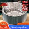 50pcs Thickened Tin Foil Pans: High-Temp Resistant, Oil-Proof Air Fryer, BBQ, Oven & Baking Bowls