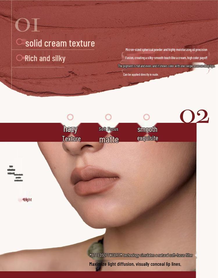 Матовая нюдовая помада Girlcult/Gouqi Love Words - Коллекция Fennel Sandalwood (Весна лето)