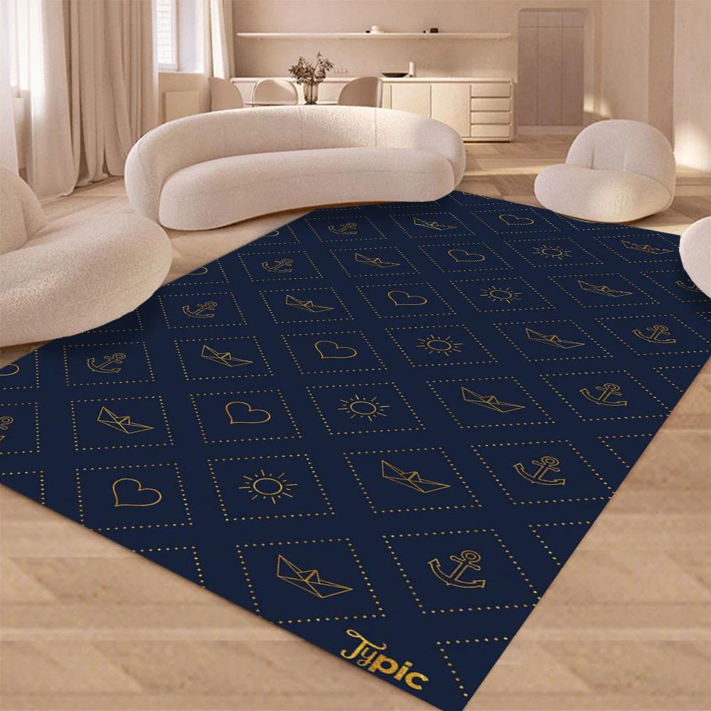 Vento Preto Nórdico Carpet Decoração Da Casa Para Quarto Sala Corredor Carpets for Living Room Floor Mats Small Rugs for Bedroom