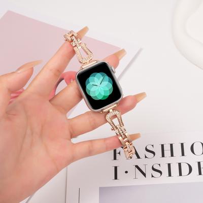 Для Apple Watch Series 10 46мм/Ultra 2 Ultra 49мм/9 8 7 45мм/SE (2023) SE (2022) SE 6 5 4 44мм/3 2 1 42мм Ремешок для часов с декором из страз