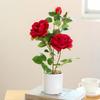 Artificial Rose Flowers Bonsai Fake Plant Potted Ornaments For Home Room Desktop Decoration Wedding Party Garden Floral Decors