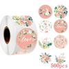 50-500pcs 1 Inch Flower Thank You Stickers Seal Label Handmade Stickers Scrapbooking for Gift Envelope Seals Stickers