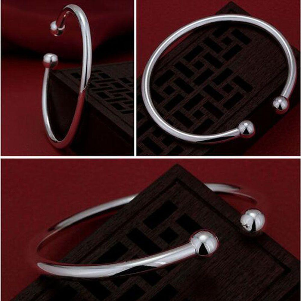 Best Quality Wholesale Silver Plated Adjustable Bangles Fashion Jewelry Bracelet Mens/Womens