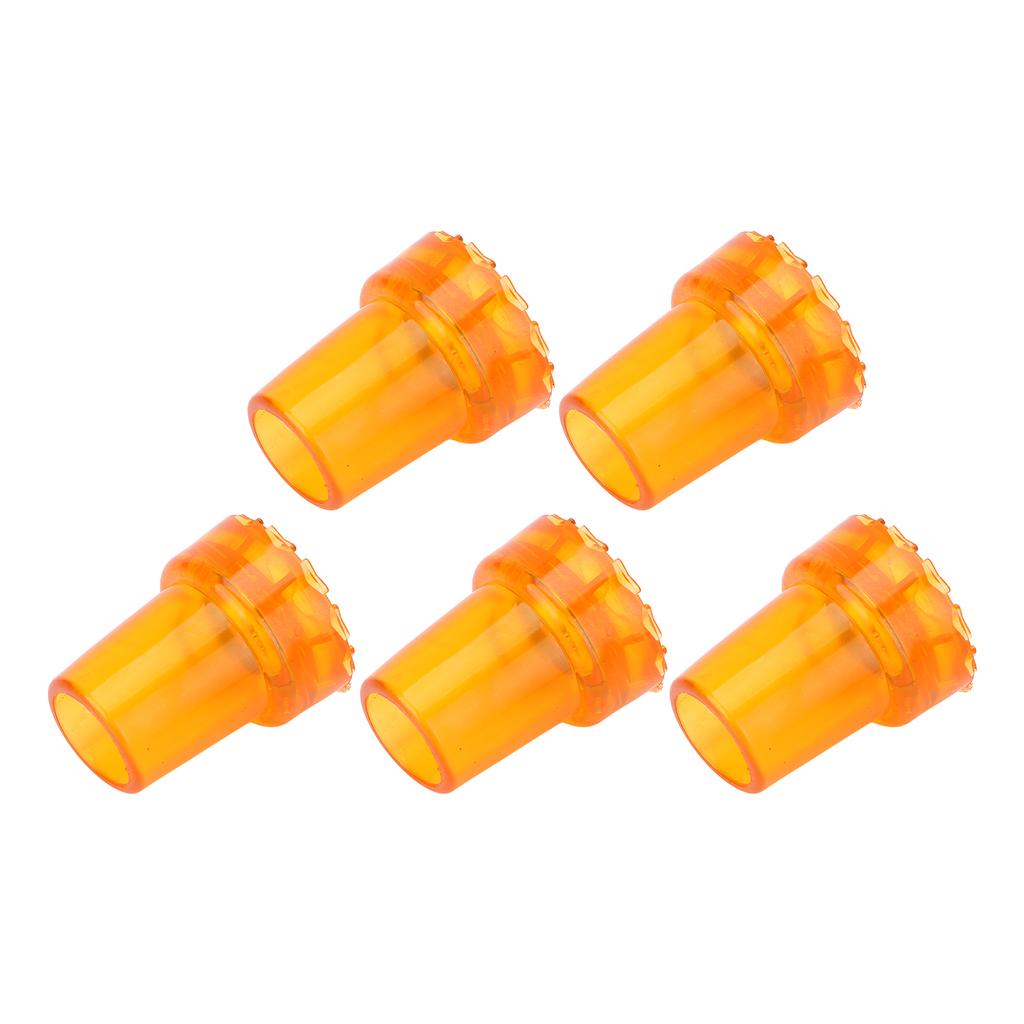 5PCS 22mm Single Angle Cane Tips Imitation Tire Texture Preservative Nonslip Rubber Translucent