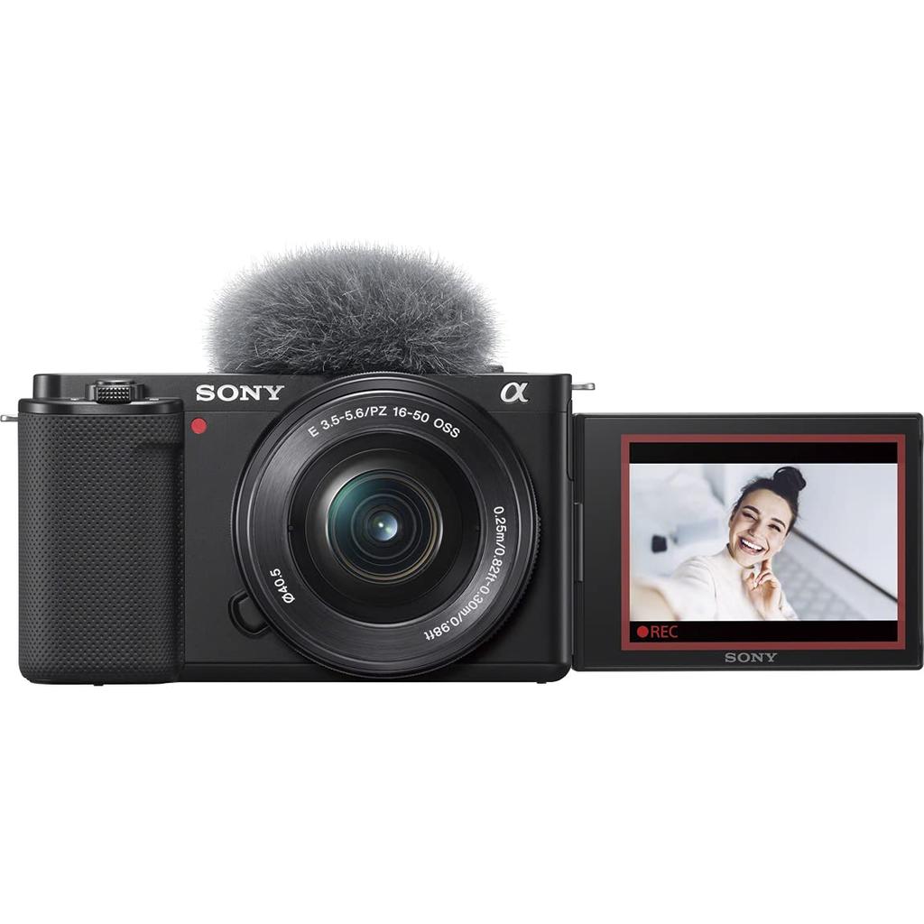 Sony Vlog Camera Interchangeable Lens VLOGCAM Mirrorless Single Lens Camera Power Zoom Lens Kit Windscreen Included Black B APS-C ZV-E10 (Included