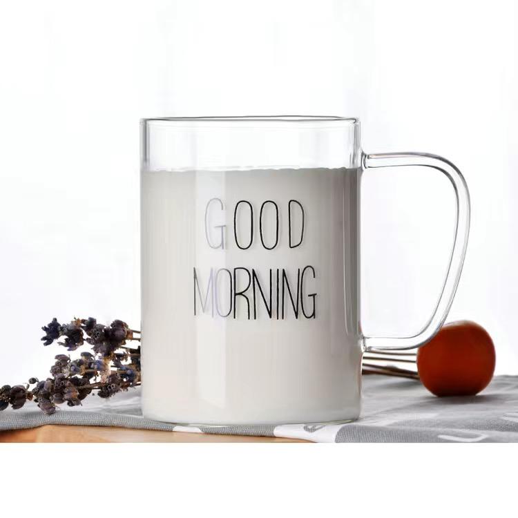 Прозрачная стеклянная кружка в скандинавском стиле, чашка для воды, чашка для молока, большая емкость