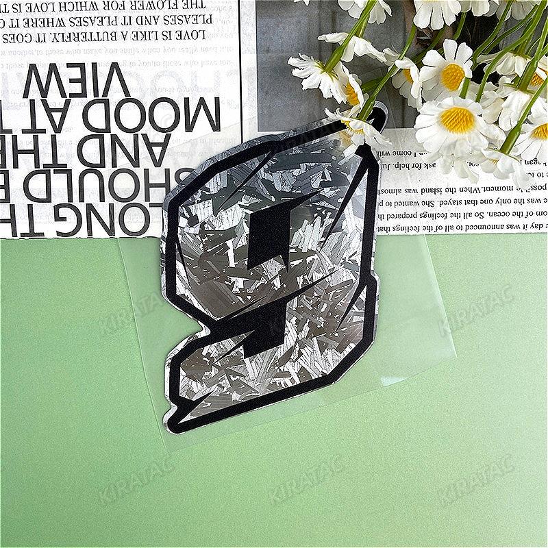 1PC Silver Carbon Fiber Motorcycle Number Stickers Waterproof Universal Vinyl Decals for BMW KTM YAMAHA Kawasaki Suzuki Honda