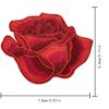 5 шт. наклеек с красной розой, нашивки для одежды, шляп, обуви, вышитые аппликации для ремонта своими руками