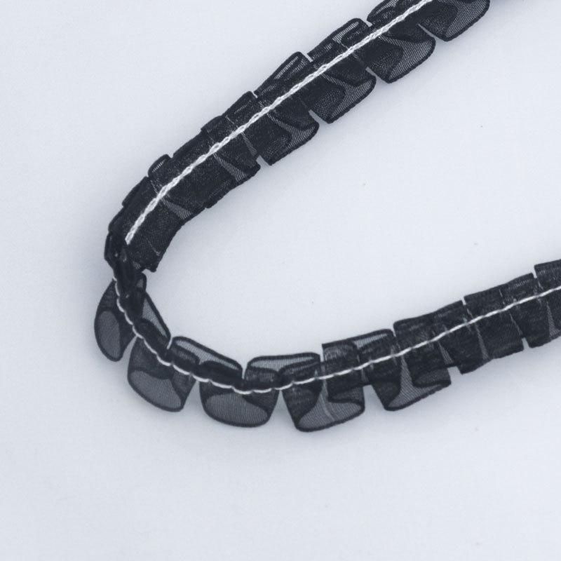 1cm Wide Transparent Chiffon Ribbon Lace Pet Clothing Hat Accessories Handmade Decorative Materials Ruffled Lace Ribbon Bow DIY Flower Handmade