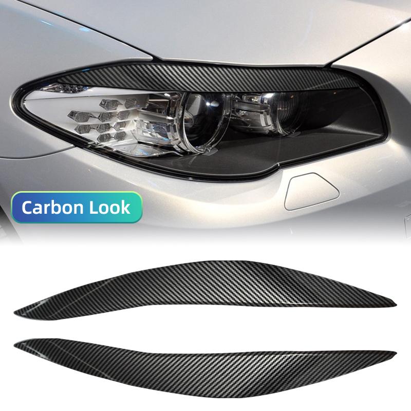 Headlamp Eyebrow Cover For BMW 5 Series F10 F11 2011-2014 Carbon Fiber Headlight Eyebrow Eyelid Cover Trim