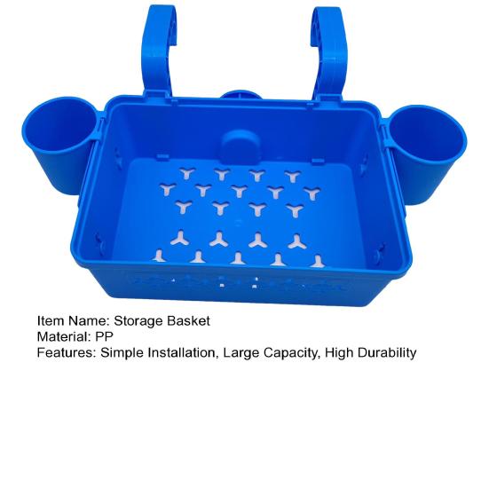 Poolside Storage Baskets with Cup Holders Large Capacity Universal