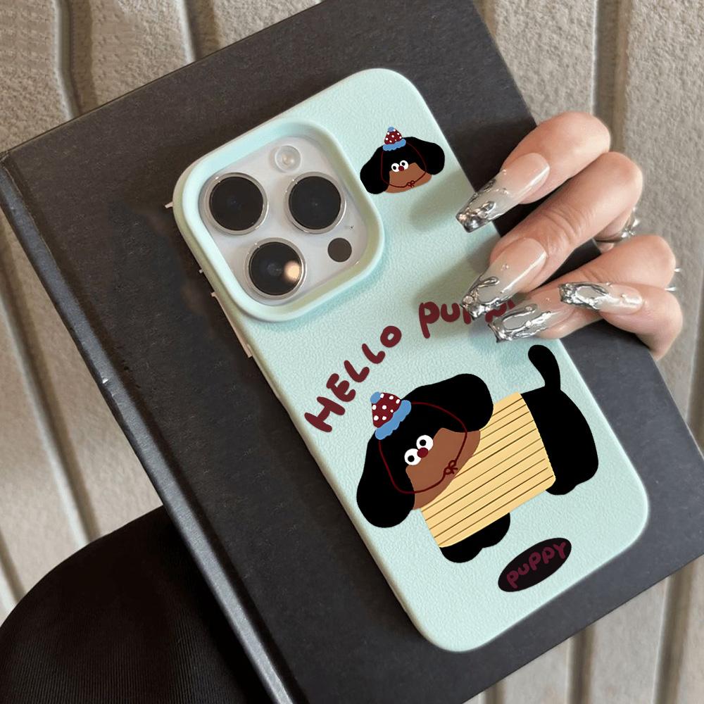 Чехол для телефона iPhone 11 13 XR XS Max, чехол для iPhone 12 14 15 16 Pro Max 12 Pro 15 Plus, кожаный, окрашенный, водонепроницаемый, устойчивый к падениям и износу, мультяшный