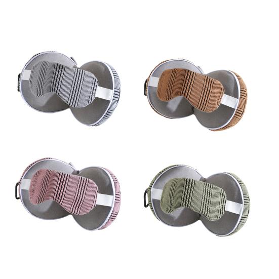 Подушка для шеи 2-в-1, дорожная подушка для шеи с маской для глаз, портативная подушка для поддержки шеи на молнии, снижает нагрузку на шею во время автомобильных поездок и длительных перелетов