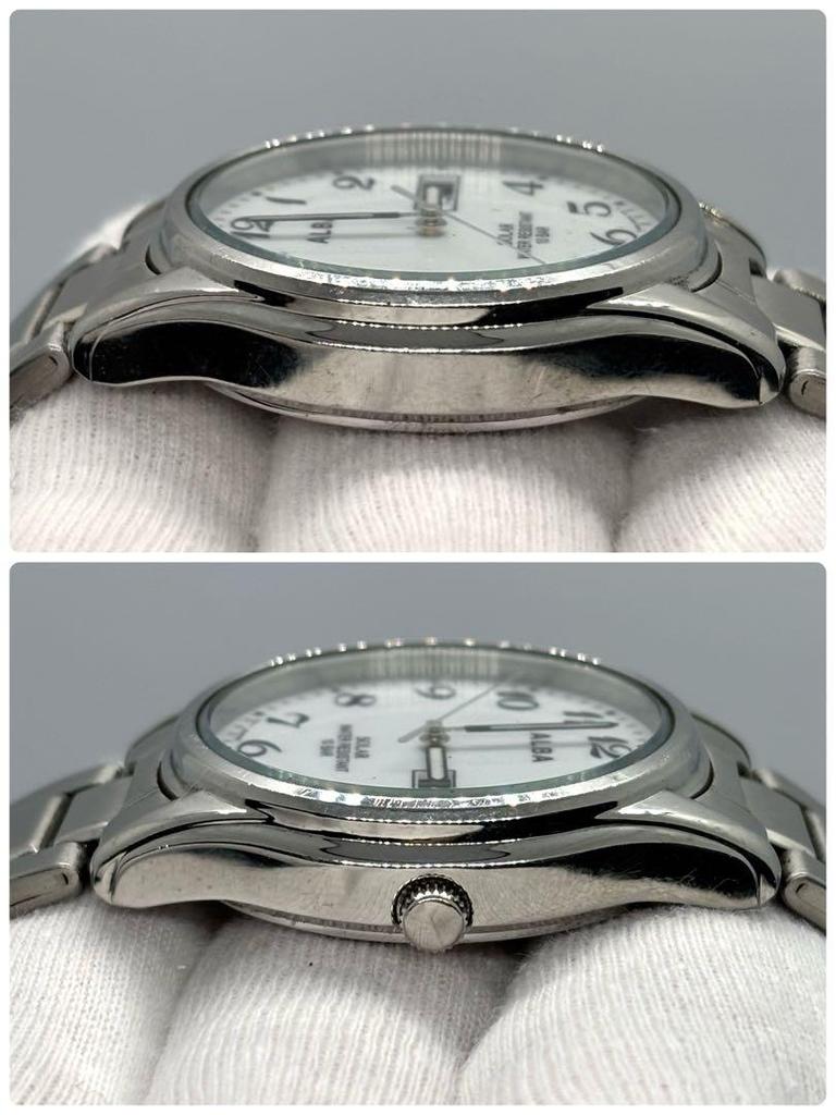 [USED] Working/Solar Seiko Watch Alba Hardlex Pair Watch