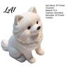Simple Animal Art Gift 3D Printed Pomeranian Figurine Lifelike Dog Model Statue Collectible Desktop Tabletop Decorative Desk Ornament Home