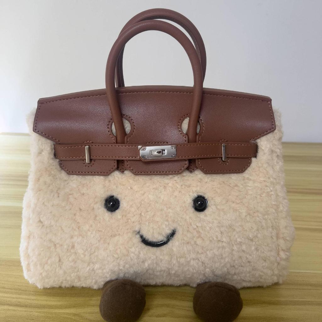 Jllycat Cute Fluffy Platinum Doll Crossbody Elf Handbag