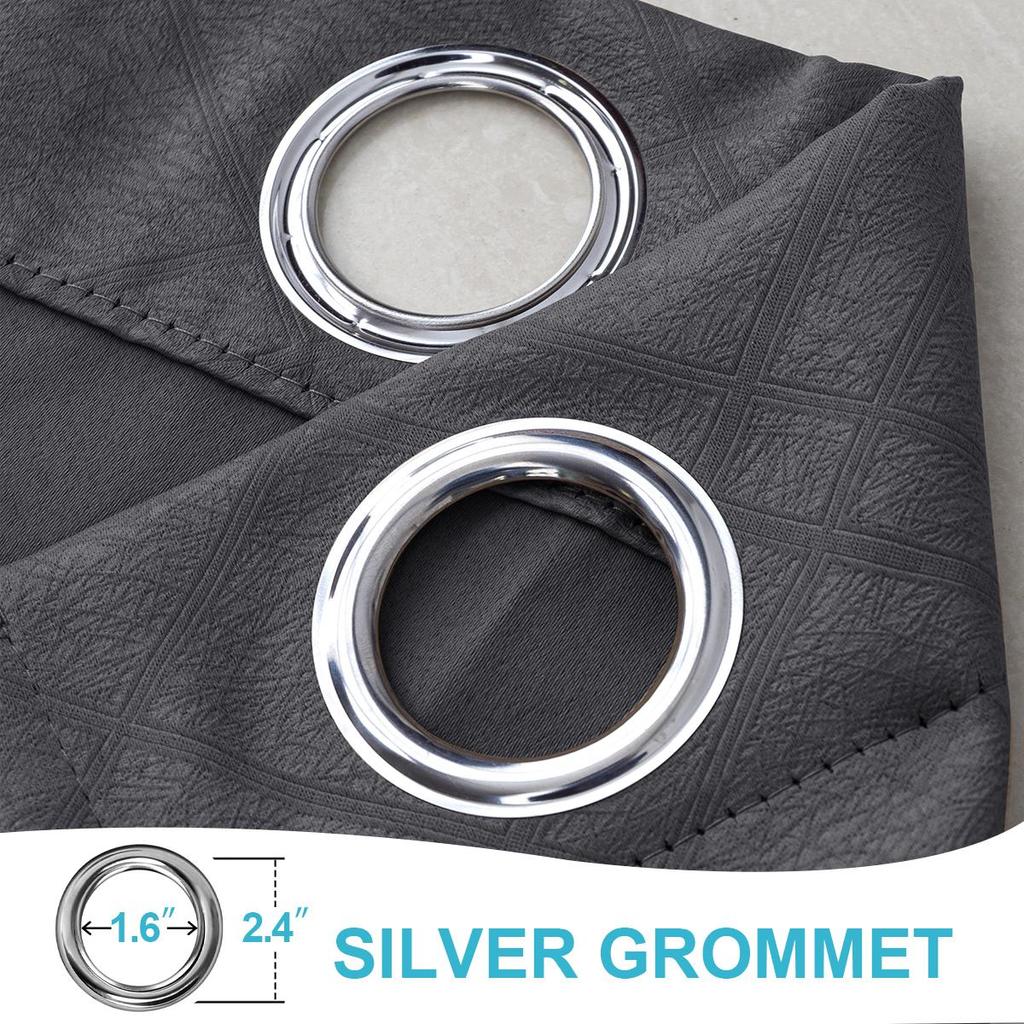 1 Panel Outdoor Curtains, Waterproof UV Protection Blackout Curtain with Eyelets, 3D Textured Indoor Outdoor Drapes for Garden, Pergola, Gazebo