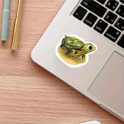 Наклейка с изображением маленькой черепахи, прочная, для ноутбука, автомобиля, багажа, скейтборда и многого другого - идеально подходит для подростков, взрослых, креативного декора и подарков