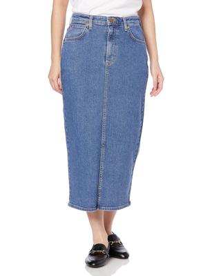 Юбка женская Lee Stretch Denim Long LL2725, Синяя,