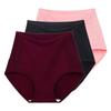 3Pcs High Waist Women's Panties Middle Aged Briefs Cotton Underwear Breathable Ladies Comfort Underpants XL 2XL 3XL 4XL 5XL 6XL