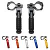 Universal Motorcycle CNC Aluminum Folding Footrest - Foot Pegs for Motorcycles, Mopeds, Scooters, Compatible with 22-27mm and 30-35mm