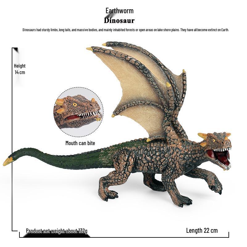 Dinosaur & Dragon Plastic Toy Set: Mythical Animal Figures for Kids