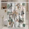 Bathroom Thickened Waterproof Curtain Mildew Proof Shower Curtain Shower Partition Curtain Shower Curtain Bathroom Curtain Free Perforation