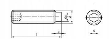 M5X16 Stainless Steel Set Screw Din 915 250 Pcs