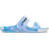 Crocs Classic Clog Marble Pattern Beach Sandals Unisex Sandals White Oxygen-Blue 207701-1FK