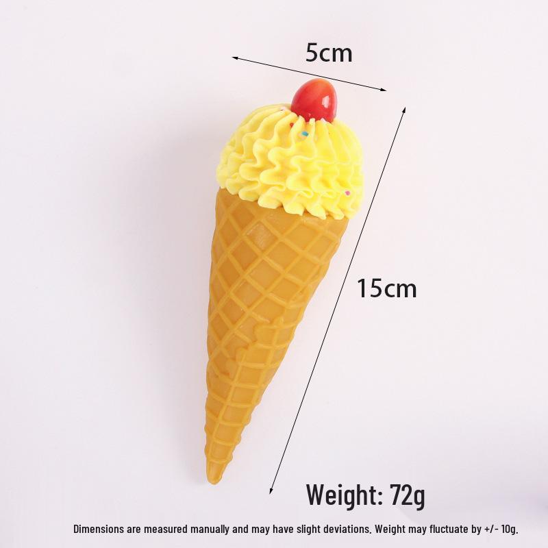 Wavy Ice Cream Cone Model - Fake Dessert Shop Decoration Prop, DIY Handmade Toy.