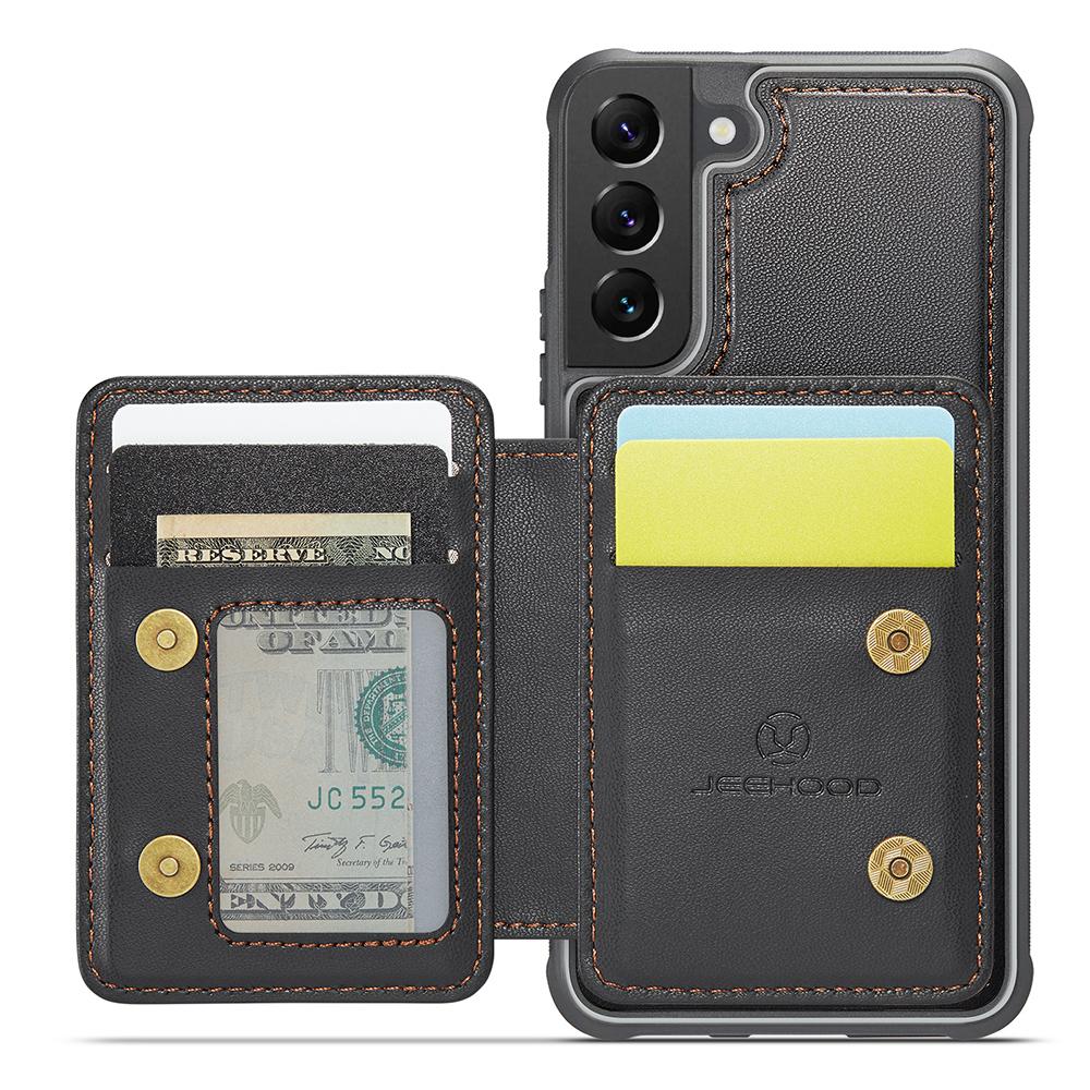 For Samsung Galaxy S22 5G Case Leather Mobile Cover with Detachable Magnetic Card Bag
