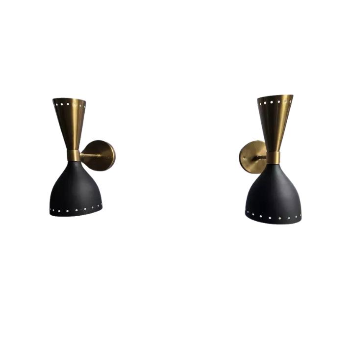 Brass Rustic Wall Sconce Light Mid Century Modern Sconce Italian Wall Lamp Light