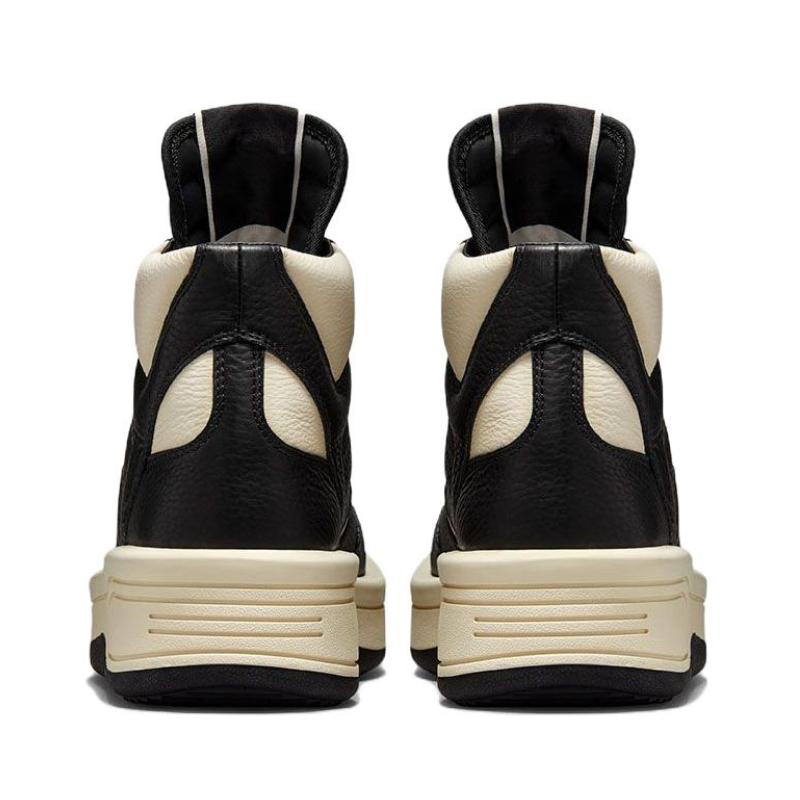 Rick Owens DRKSHDW x Converse TURBOWPN Модные полувысокие винтажные баскетбольные кроссовки Унисекс Черно-белые