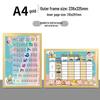 A4 Magnetic Class Schedule Wall Sticker for Primary Students - Wipeable & No Punching Needed