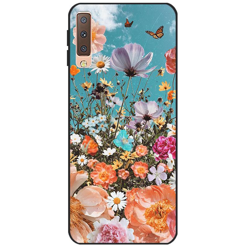 Чехлы для Samsung Galaxy A7 2018, силиконовый цветной чехол для телефона, чехол для Samsung A7 2018 A750 A750F, защитный корпус 6,0 дюймов