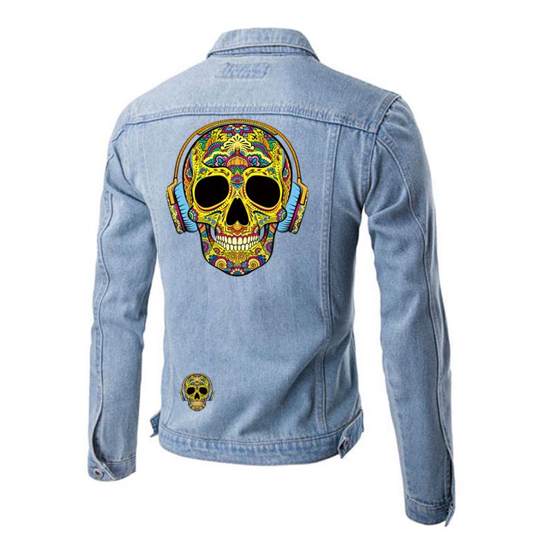 2 шт./компл., железные нашивки с черепами и ананасами для одежды, моющиеся аксессуары «сделай сам», теплопередающие значки