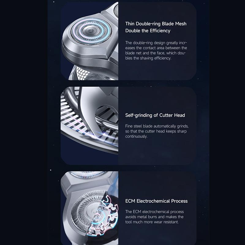 Xiaomi ENCHEN X2 электрическая бритва для лица для мужчин USB перезаряжаемая магнитная всасывающая режущая головка бритвенный станок водостойкий триммер для бороды