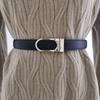 Genuine Leather Womens Two Layer Cowhide Casual Belt With Pin Buckle For Dress And Pants