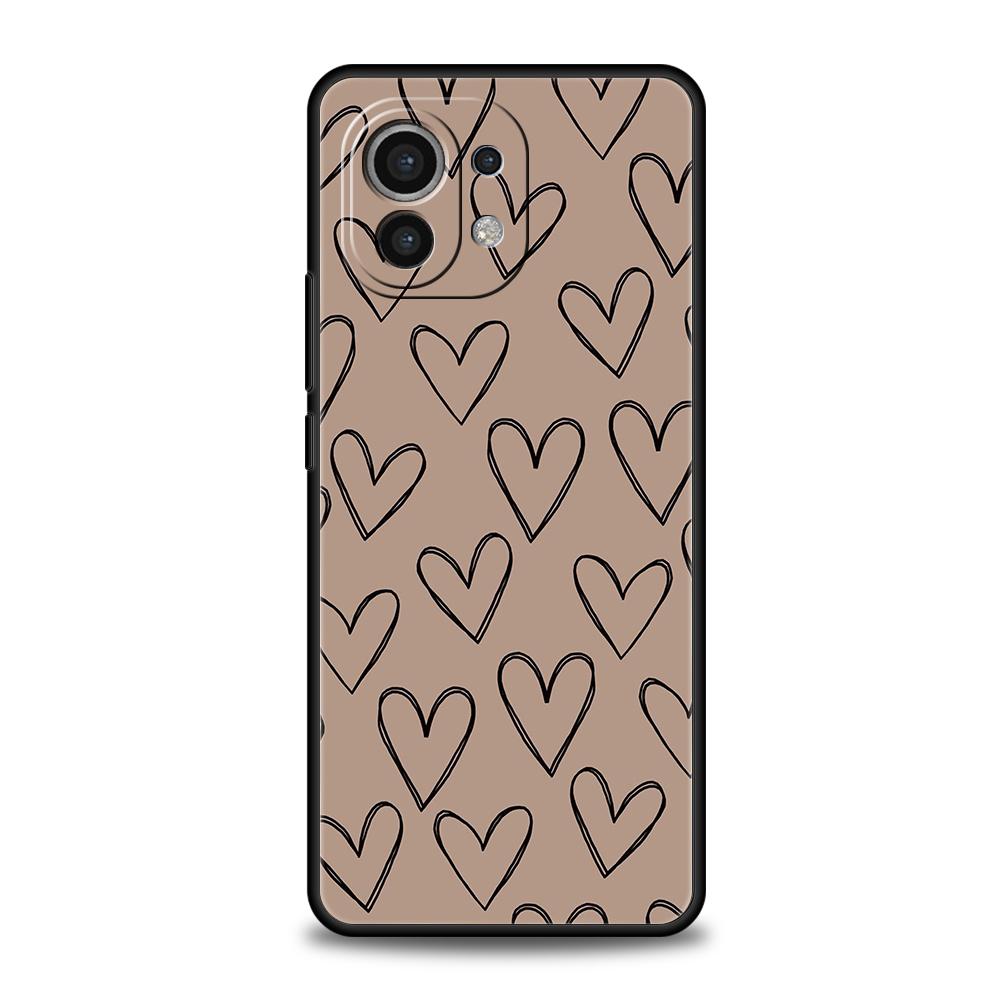 Чехол для телефона для Xiaomi 15 14 13 12 Lite 14T 13T 12T Pro Poco X7 X6 X5 X4 X3 NFC F7 Ultra F6 Pro Мягкий чехол Сердце