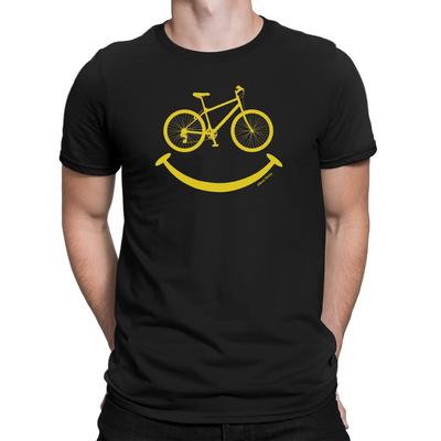 Мужская футболка Happy Cycling Face Смешной подарок Велосипед Велосипедист Велоспорт