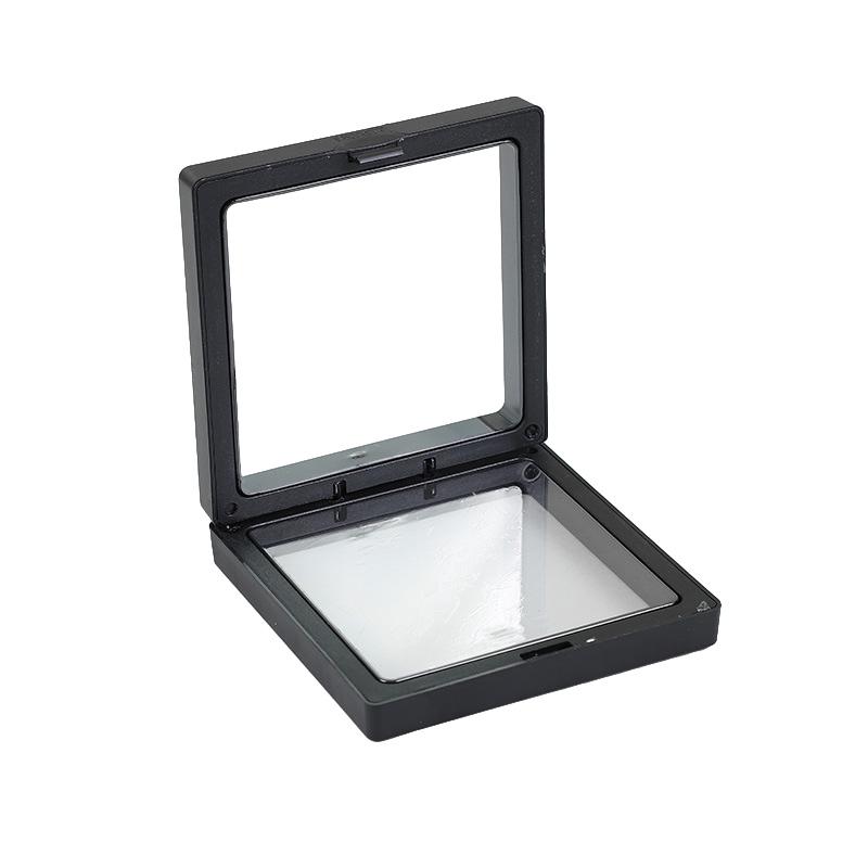 1Pc Frame Portable Jewelry Display Container Elastic Jewelry Case Dustproof Ring Casket Transparent Badge Storage PE Film