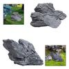 Fake Rock High Fidelity Ornament Lightweight Versatile Decorating Gray Landscape Rock for Indoor Stations Aquarium Yard Hotels