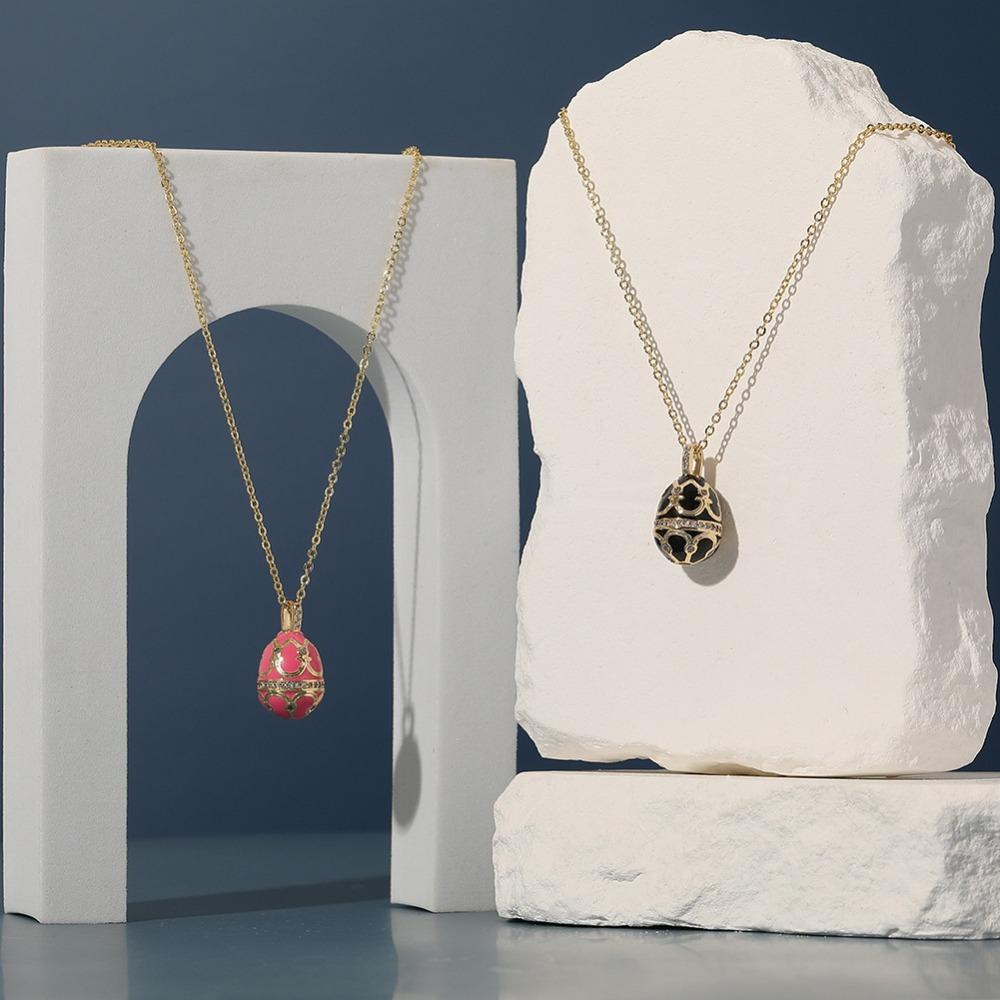 Подвеска в виде пасхального яйца в стиле Богемии с кристаллами, ювелирные изделия, аксессуары, ожерелье, кулон, вечеринка