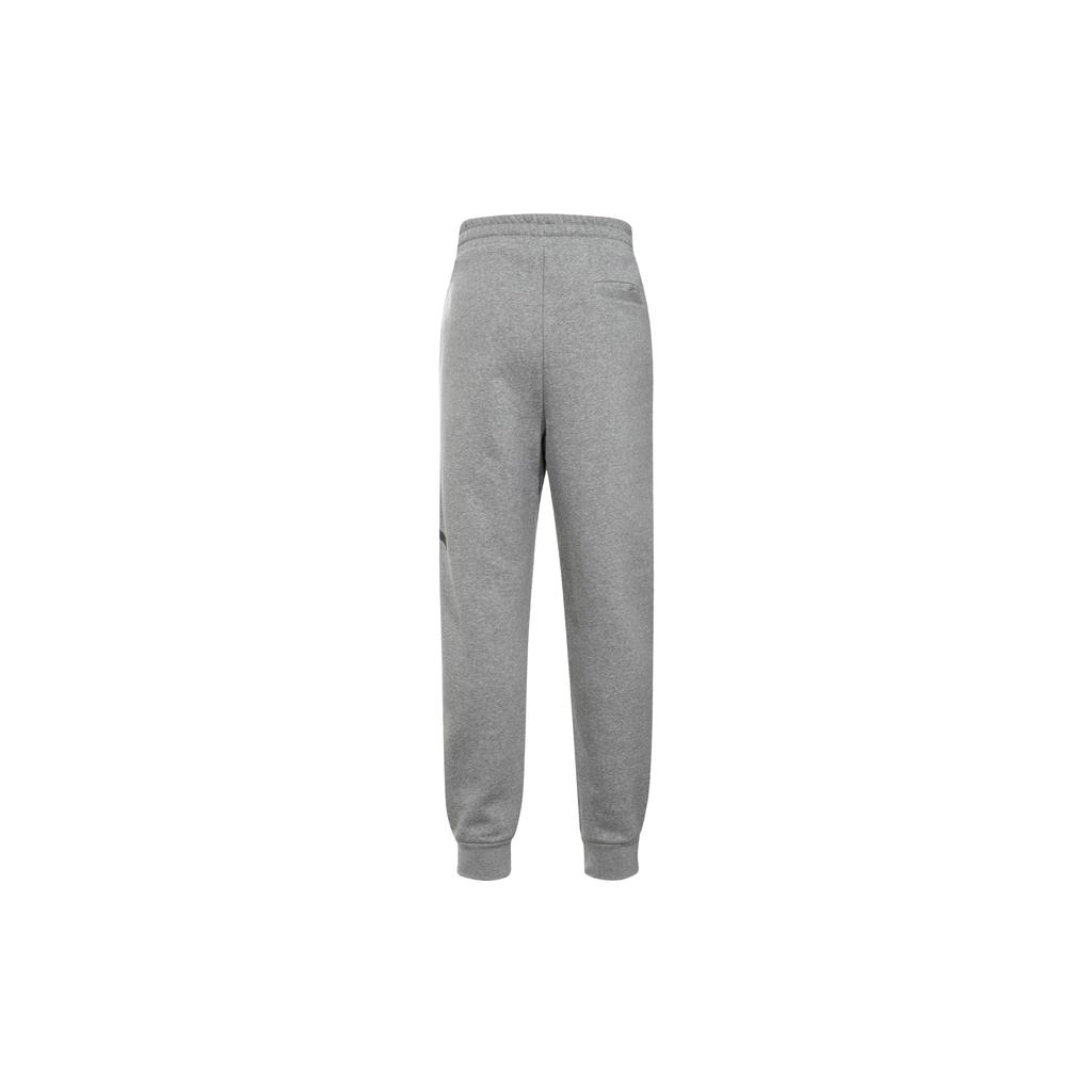 Jordan Logo Print Lace-Up Cuff Fitted Knit Joggers Men Bottoms Grey DA6803-091