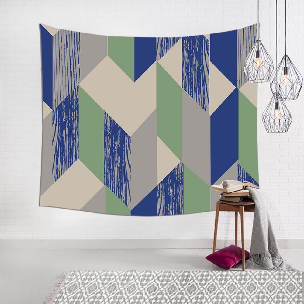 Декоративная живопись, Геометрический абстрактный гобелен, Гостиная, Спальня, Настенная ткань, Фоновая ткань для комнаты, Настенный ковер, Подвесная ткань