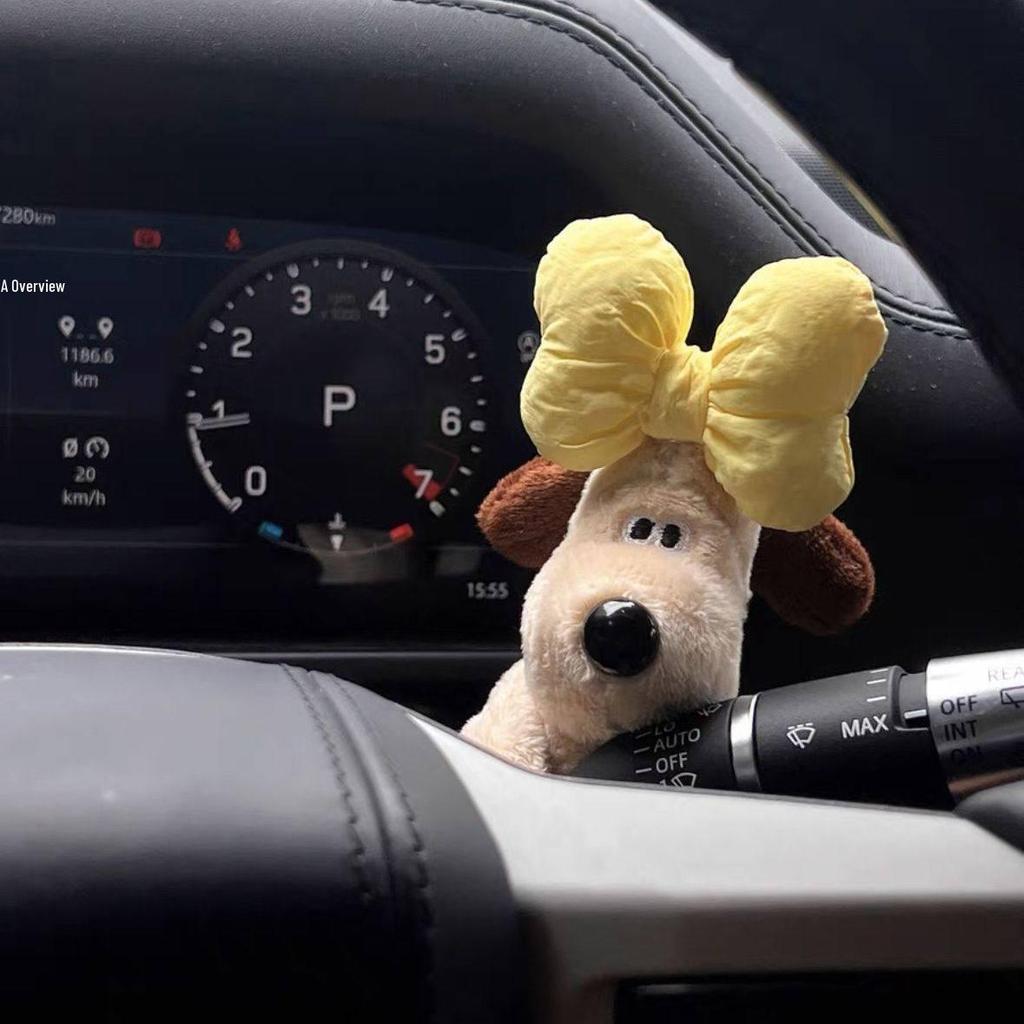 Tesla Girls Interior Screen Ornament: Master Dog Car Decoration for Center Console